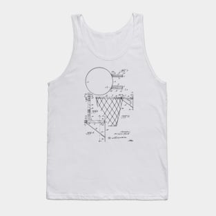 Basketball Goal Vintage Patent Hand Drawing Tank Top